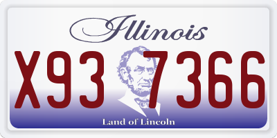 IL license plate X937366