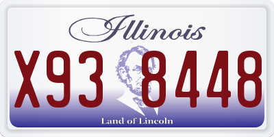 IL license plate X938448