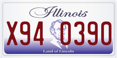 IL license plate X940390