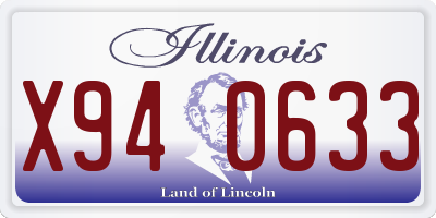 IL license plate X940633