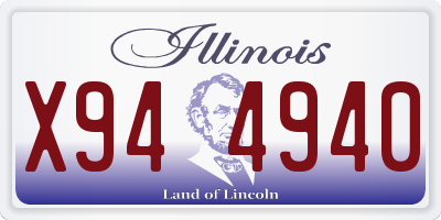 IL license plate X944940