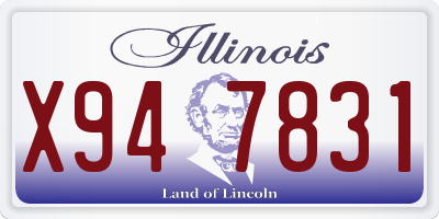 IL license plate X947831