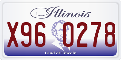 IL license plate X960278