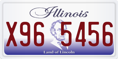 IL license plate X965456