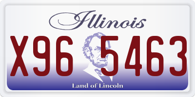 IL license plate X965463