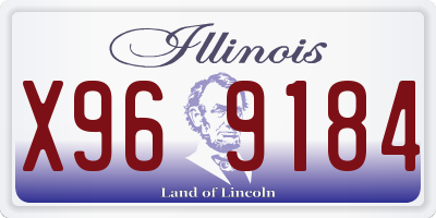 IL license plate X969184