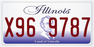 IL license plate X969787