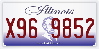 IL license plate X969852
