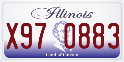 IL license plate X970883