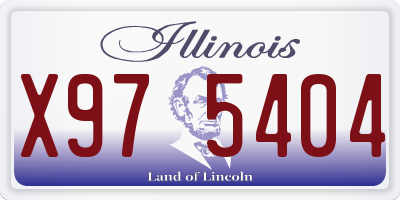 IL license plate X975404