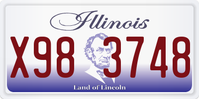 IL license plate X983748