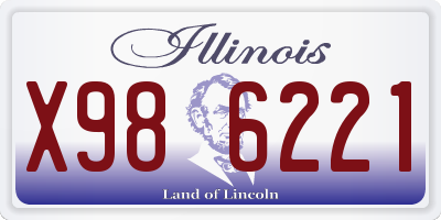 IL license plate X986221