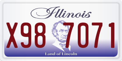 IL license plate X987071