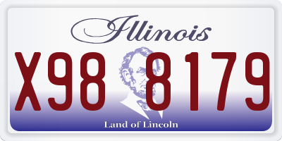 IL license plate X988179