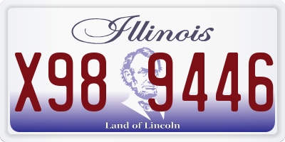IL license plate X989446