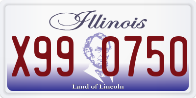 IL license plate X990750