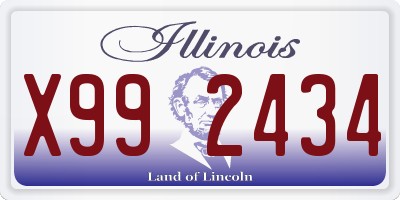 IL license plate X992434