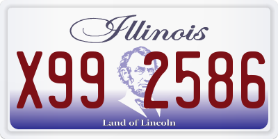 IL license plate X992586