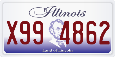 IL license plate X994862