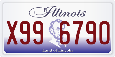 IL license plate X996790