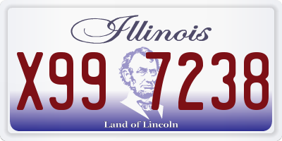 IL license plate X997238