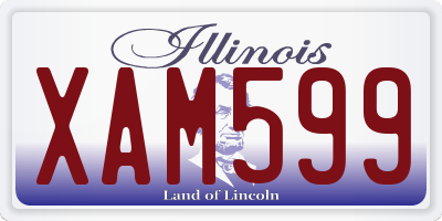 IL license plate XAM599