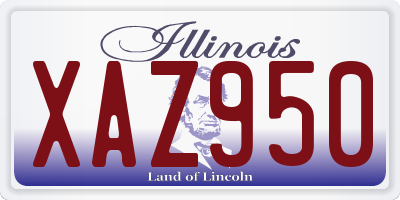 IL license plate XAZ950