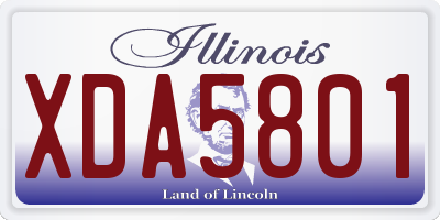 IL license plate XDA5801