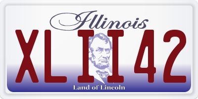 IL license plate XLII42