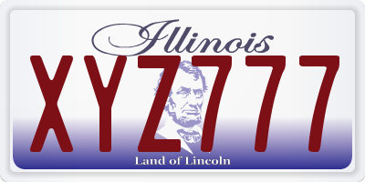 IL license plate XYZ777