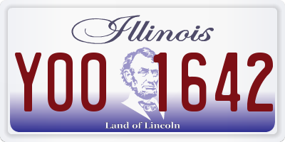 IL license plate Y001642