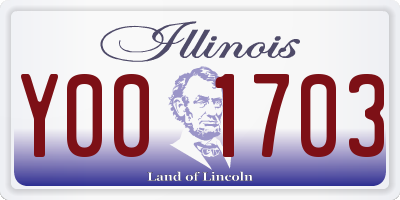 IL license plate Y001703