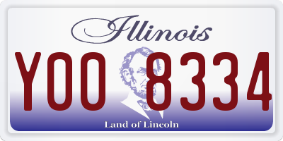 IL license plate Y008334