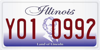 IL license plate Y010992