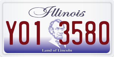 IL license plate Y013580