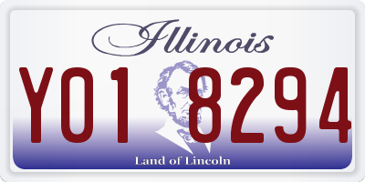 IL license plate Y018294