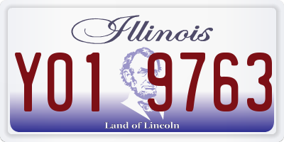 IL license plate Y019763