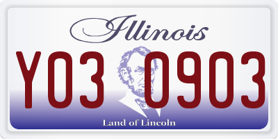 IL license plate Y030903