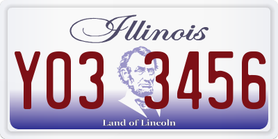 IL license plate Y033456
