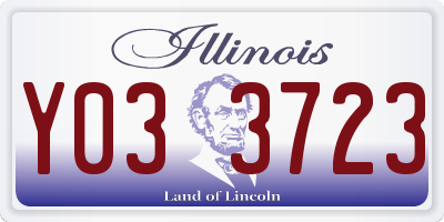 IL license plate Y033723