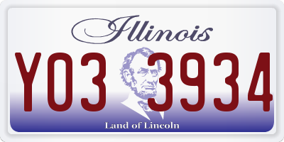 IL license plate Y033934