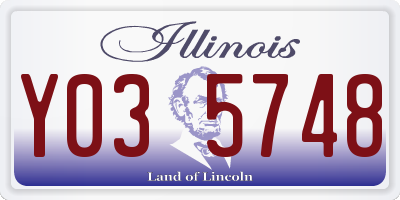IL license plate Y035748