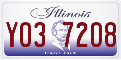 IL license plate Y037208