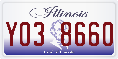 IL license plate Y038660