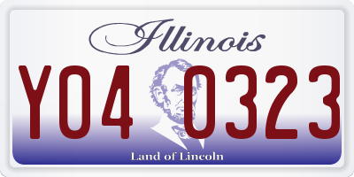IL license plate Y040323