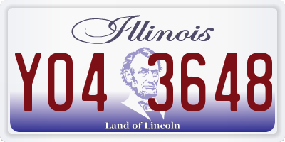 IL license plate Y043648