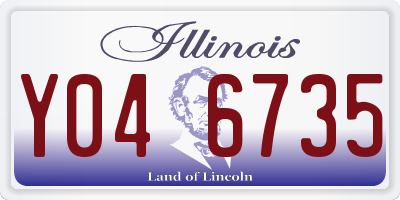 IL license plate Y046735
