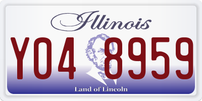 IL license plate Y048959