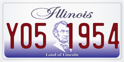 IL license plate Y051954