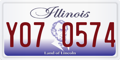 IL license plate Y070574